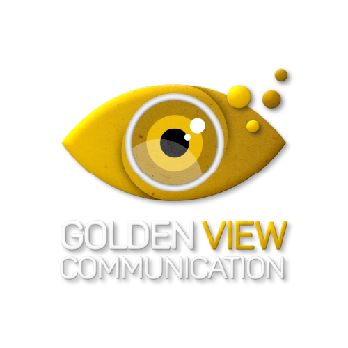 Logo partenariat blanc GOLDEN VIEW COMMUNICATION